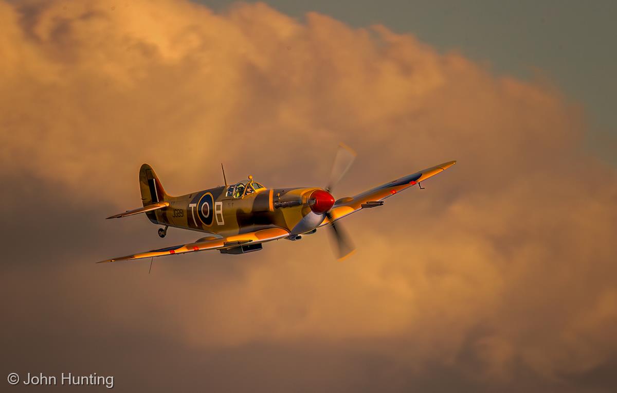 Evening Patrol, Malta Spitfire Mk Vc by John Hunting